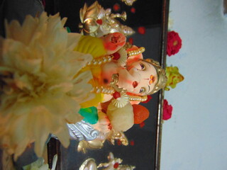 lord ganesh idol in pooja room | Ganesh Chaturthi celebrations 