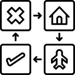 Obraz premium Booking Trip Icon