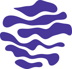 Fluid pattern illustration. Liquify abstract hand drawing design element