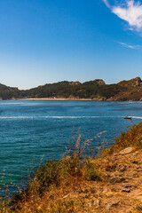 Paisaje en las Islas Cíes, Galicia.