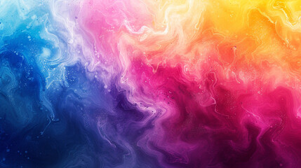 Abstract watercolor paint wave background with gradient rainbow color and liquid fluid grunge...