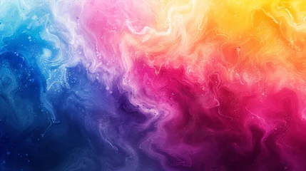Fotobehang Abstract watercolor paint wave background with gradient rainbow color and liquid fluid grunge texture. Colorful spectrum wave for graphic resource background.  © Dani Shah 