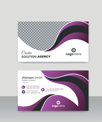 Naklejka premium Creative Modern Business and Clean Business Card Design Template