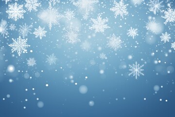 Naklejka na ściany i meble blue christmas card with white snowflakes