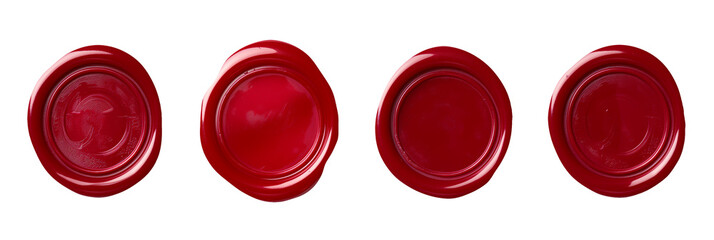 Set of wax seal stamp for envelope or card, wedding invitation, honey moon, bridal shower, bachelorette, Christmas palette, luxurious invite, solid red colors