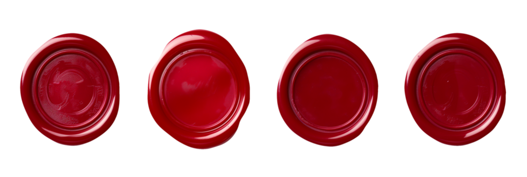 Set of wax seal stamp for envelope or card, wedding invitation, honey moon, bridal shower, bachelorette, Christmas palette, luxurious invite, solid red colors