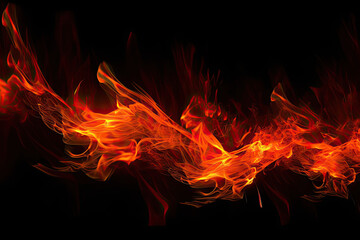 Majestic Dancing Flames Background