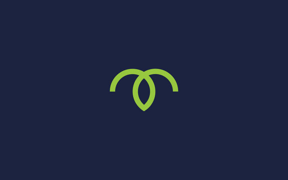 letter m with tree logo icon design vector design template inspiration
