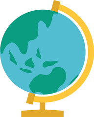  Earth globe in flat style.
