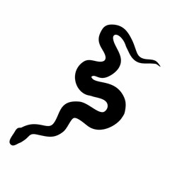 silhouette of a black snake, Chinese New Year of the Chinese zodiac snake