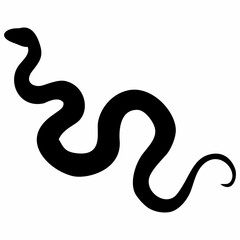 silhouette of a black snake, Chinese New Year of the Chinese zodiac snake