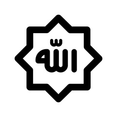 allah line icon