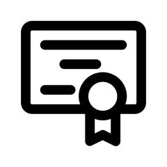 certificate line icon