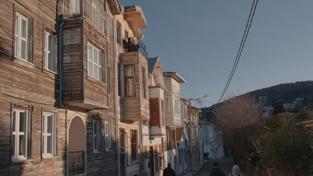 Heybeliada (Halki) Island streets and old buildings in Istanbul