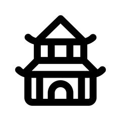 pagoda line icon