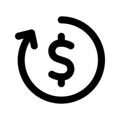 return of investment line icon