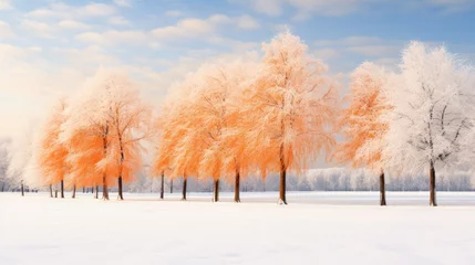 Foto op Plexiglas  Images of autumn and early winter. Landscape wide background image for website header.  © AL