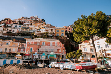 Fototapeta na wymiar Amalfi Coast, traveling in Italy, landscapes and nature.