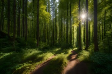Summer sunny forest