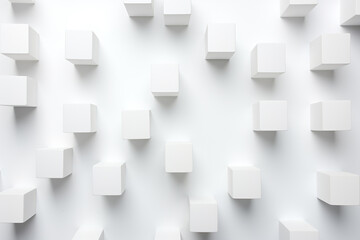 Fototapeta na wymiar Abstract background of white cubes protruding from each other. Generated by artificial intelligence