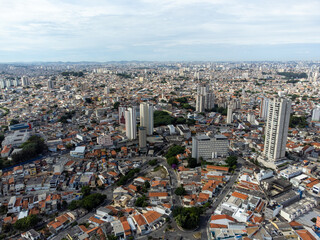 São Paulo megalopolis full of buildings seen from above by drone