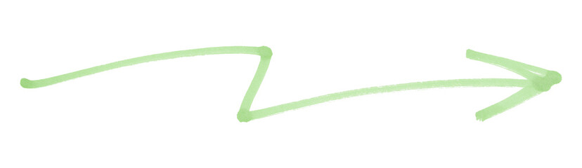 Green arrows isolated on transparent background