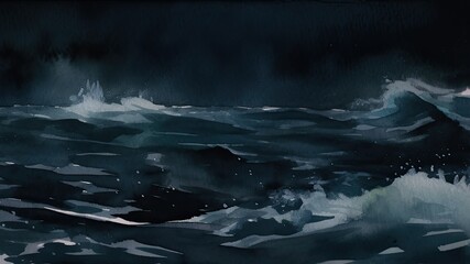 嵐の夜の海原_1