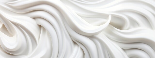 A close-up of white whipped cream to be used as a banner.