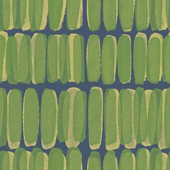 Decorative seamless geometric pattern with green stripes 