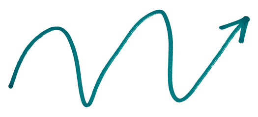 Green arrows isolated on transparent background