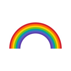 colorful rainbow icon flat vector on white background