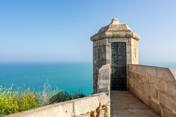 Ruins of Santa Barbara Castele and view to Alicante