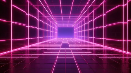 3d technology abstract neon light background with space for text.
