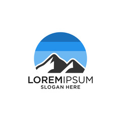 mountain logo design graphic template