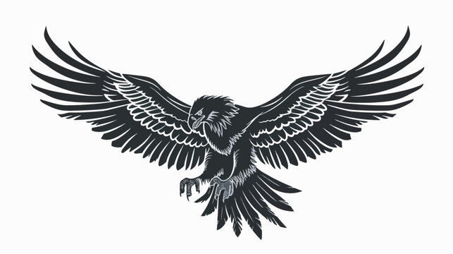 Eagle tattoo illustration vector.