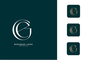 Fototapeta premium GE, EG, G, E, Abstract Letters Logo Monogram