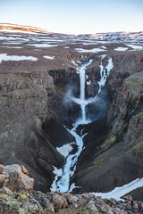 Waterfall on the Hikikal river, Putorana Plateau, Taimyr. Russia, Siberia - 730085182