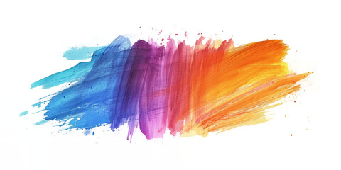 brush strokes in an abstract watercolor style for the strike-through, providing a soft and fluid appearance.