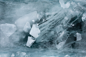 Texture of Pure Transparent Frozen Ice