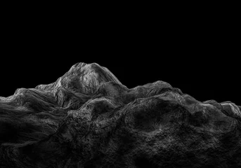 Foto op Aluminium Very big and beautiful black rocks on dark black background © Retouch man