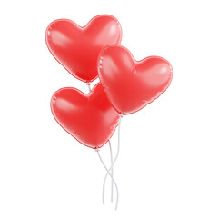 3D Valentine Balloon Illustration