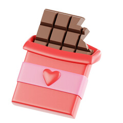3D Valentine Chocolate Illustration