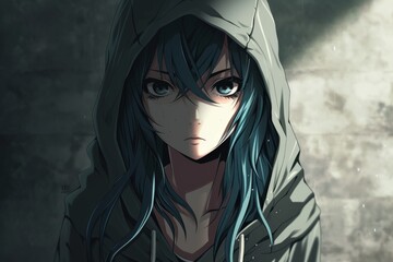 Hooded Anime Girl