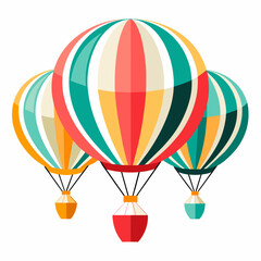 Colorful Hot Air Balloons: Set of 3