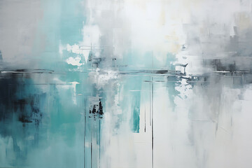 Teal and Grey Abstract Art Painting, Abstract Wall Art Inspiration