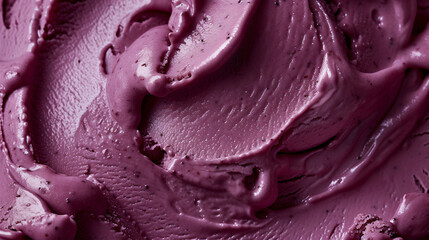 close up of creamy purple berry ice cream