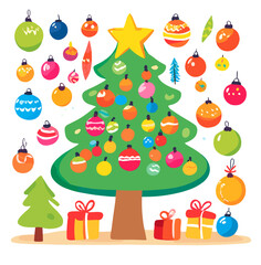 christmas tree with gifts