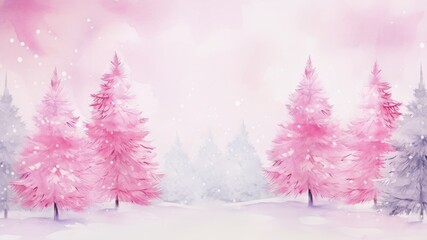 ピンク色の雪景色_4