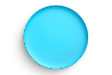Azure round circle isolated on white background