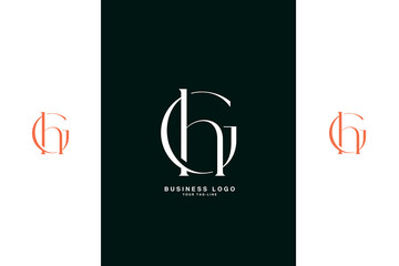 GH, HG, G, H, Abstract Letters Logo Monogram